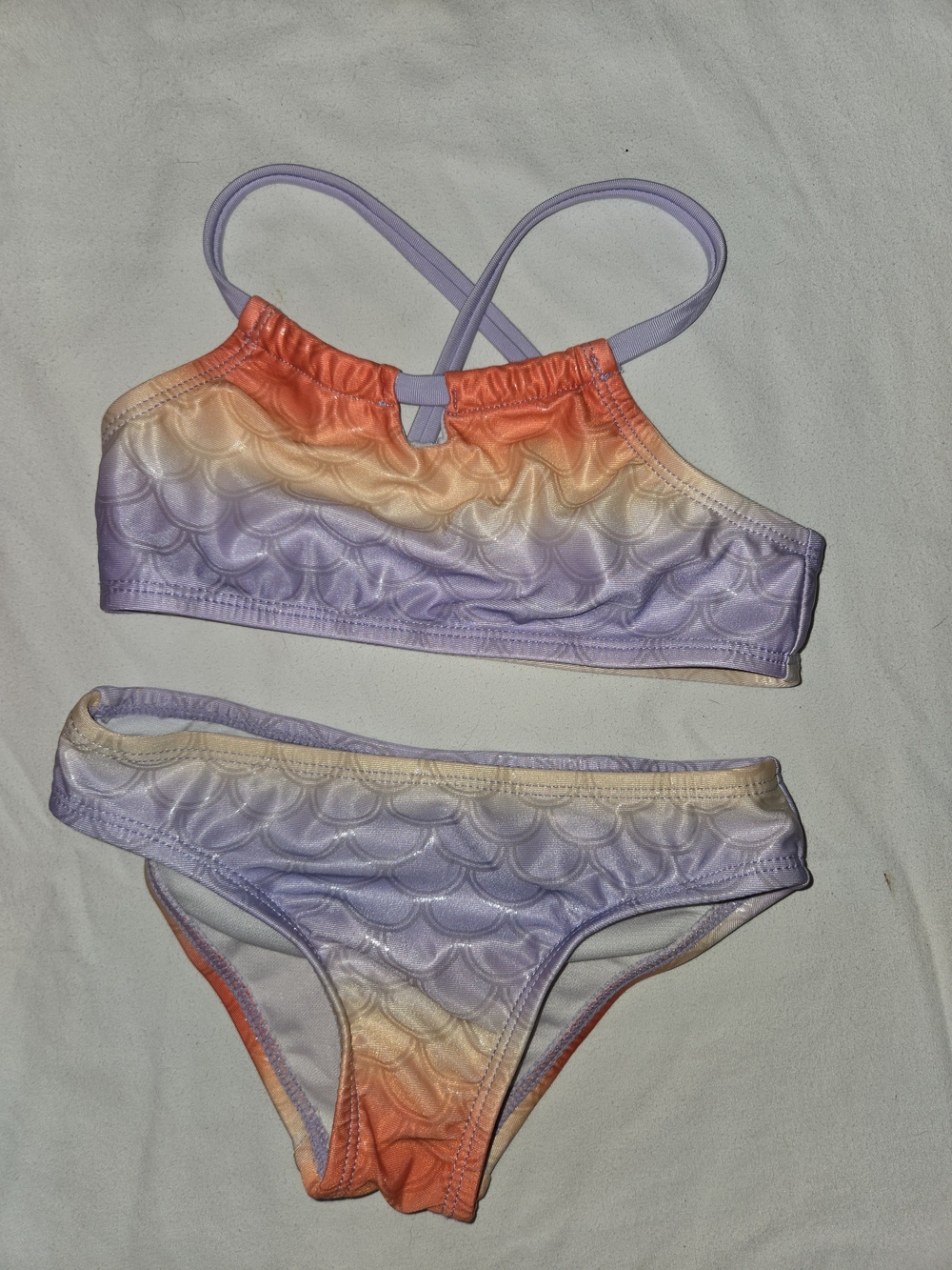 Wonder Nation Girls Ombre Mermaid Scale Bikini SZ 2T
